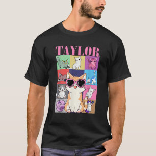 Vintag Taylor Personalisiert Cat Geburtstagsparty  T-Shirt