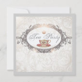 Vintag Teacup Brautparty Tee Party Einladung (Vorderseite)