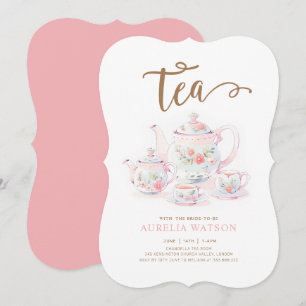 Vintag Teacup Floral Tee Einladung