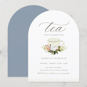 Vintag Teacup Floral Tee Party Einladung