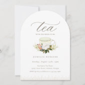 Vintag Teacup Floral Tee Party Einladung (Vorderseite)