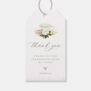 Vintag Teacup Floral Vielen Dank Geschenkanhänger