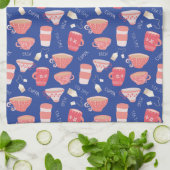 Vintag Teacup Teepot-Muster Geschirrtuch (Gefaltet)