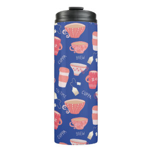 Vintag Teacup Teepot-Muster Thermosbecher