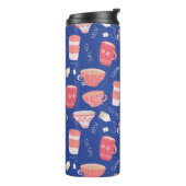 Vintag Teacup Teepot-Muster Thermosbecher (Nach links gedreht)