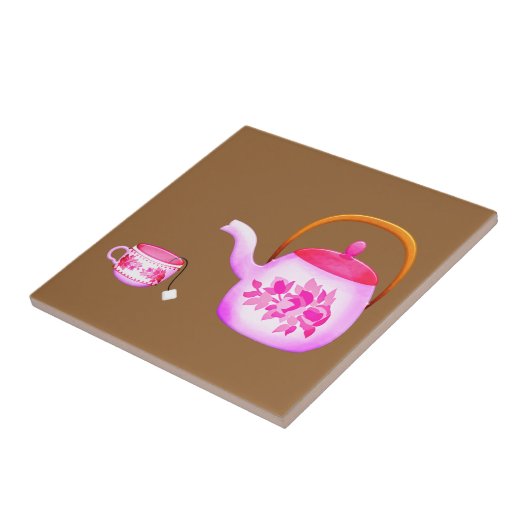 Vintag Teacups Teekorb Fliese (Seite)