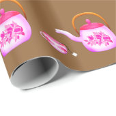 Vintag Teacups Teekorb Geschenkpapier (Rolleneckpunkt)