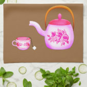 Vintag Teacups Teekorb Geschirrtuch (Gefaltet)