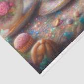 Vintag Teatime Kitten Mouse Magische Dekoupage Seidenpapier (Ausschnitt)