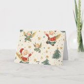 Vintag Teddy Bär Weihnachtskarte Karte (Rückseite)