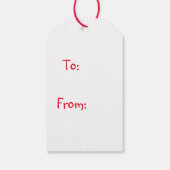 Vintag Teddy Bear Frohe Weihnachten Geschenkanhänger (Rückseite)