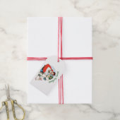 Vintag Teddy Bear Frohe Weihnachten Geschenkanhänger (Mit Garn)