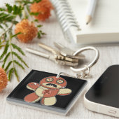 Vintag Teddy Bear Voodoo Doll Schlüsselanhänger (Vorderseite rechts)