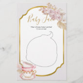 Vintag Tee-Party Baby Shower Baby Face Games (Vorderseite)