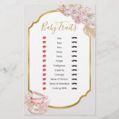 Vintag Tee Party Baby Tracks Dusche (Vorderseite)