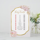 Vintag Tee Party Baby Tracks Dusche (Stehend Vorderseite)