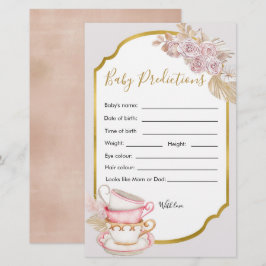 Vintag Tee-Party Babydusche Kindervorhersage