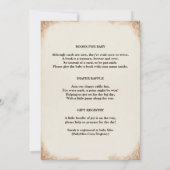 Vintag Tee Party Boys Baby Sprinkle Einladung (Rückseite)