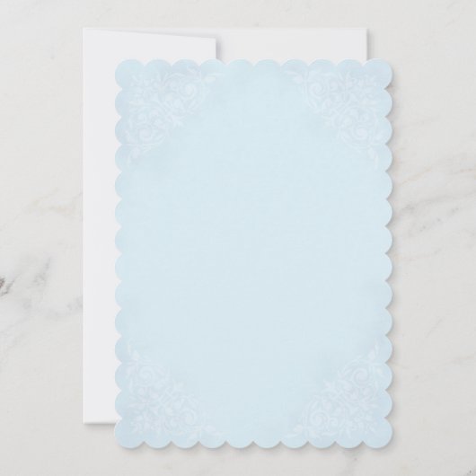 Vintag Tee Party Brautparty Aqua Einladung (Rückseite)