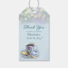 Vintag Tee Party Brautparty Aqua Geschenkanhänger