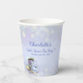 Vintag Tee Party Brautparty Blau Pappbecher (Vorderseite)