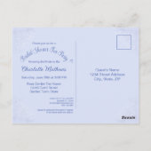 Vintag Tee Party Brautparty Blauer Einladung Postkarte (Rückseite)