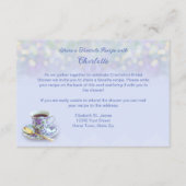 Vintag Tee Party Brautparty Blaues Rezept Begleitkarte (Vorderseite)