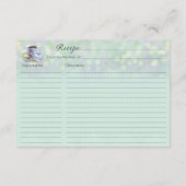 Vintag Tee Party Brautparty Grünes Rezept Begleitkarte (Rückseite)