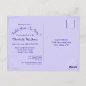 Vintag Tee Party Brautparty Lavendel Einladung Postkarte (Rückseite)