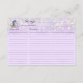 Vintag Tee Party Brautparty Lilac Rezept Begleitkarte (Rückseite)