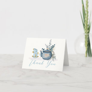 Vintag Tee Party Brewing Baby Shower Dankeskarte