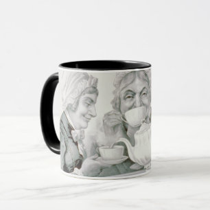 Vintag Tee-Party-Freunde, ein Cup, der jubelt Tasse