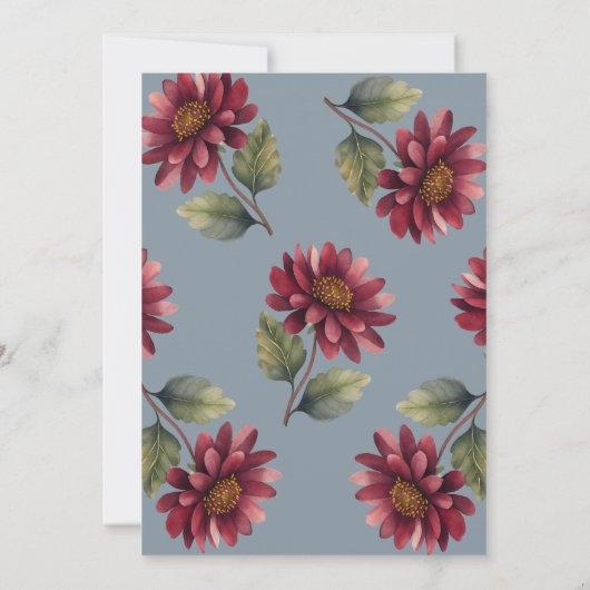 Vintag Tee Party Herbst Kinderdusche Einladung (Rückseite)