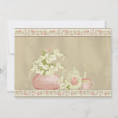 Vintag Tee-Party Kinderdusche Einladung (Rückseite)