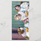 Vintag Tee-Party-Lesezeichen Menükarte (Rückseite)