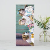 Vintag Tee-Party-Lesezeichen Menükarte (Stehend Vorderseite)