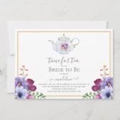 Vintag Tee Party Teapot Brautparty Einladung (Vorderseite)