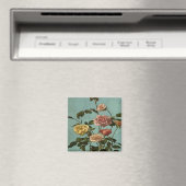 Vintag Tee Rose und Rose Magnet (In Situ (Geschirrspüler))