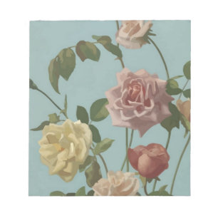 Vintag Tee Rose und Rose Notizblock