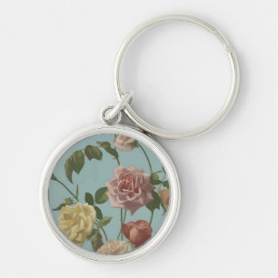 Vintag Tee Rose und Rose Schlüsselanhänger