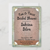 Vintag Tee Tarot Witchy Kettle Brautparty Einladung (Rückseite)