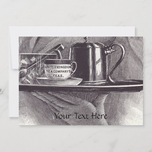 Vintag Teefach Einladung (Vorderseite)