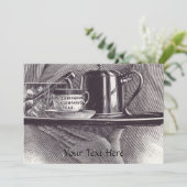 Vintag Teefach Einladung (Stehend Vorderseite)