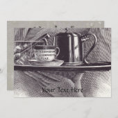Vintag Teefach Einladung (Vorne/Hinten)