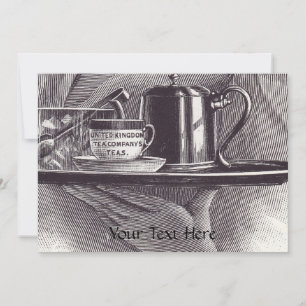 Vintag Teefach Einladung