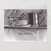 Vintag Teefach Postkarte (Vorderseite)