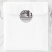 Vintag Teefach Runder Aufkleber (Tasche)