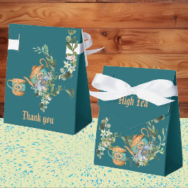 Vintag Teekanne Blumenapfel Nachmittag Tee Geburts Geschenkschachtel