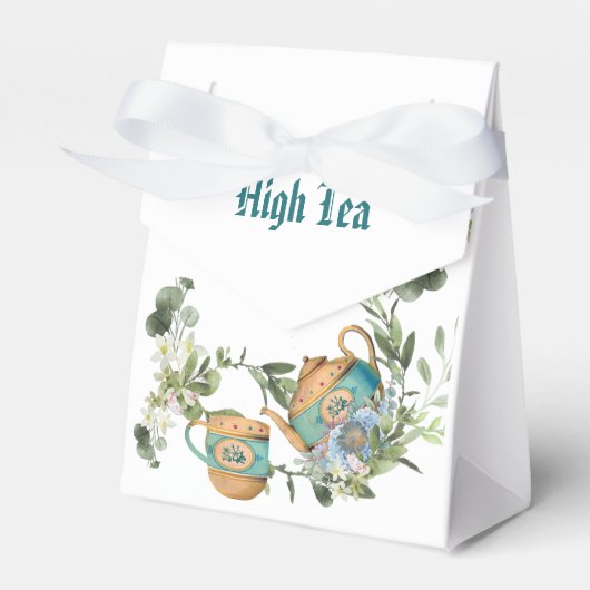 Vintag Teekanne Blumenapfel Nachmittag Tee Geburts Geschenkschachtel (Vorderseite)