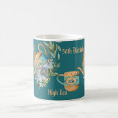 Vintag Teekanne Blumenbeete Nachmittag Teatro Hohe Verwandlungstasse (Mittel)